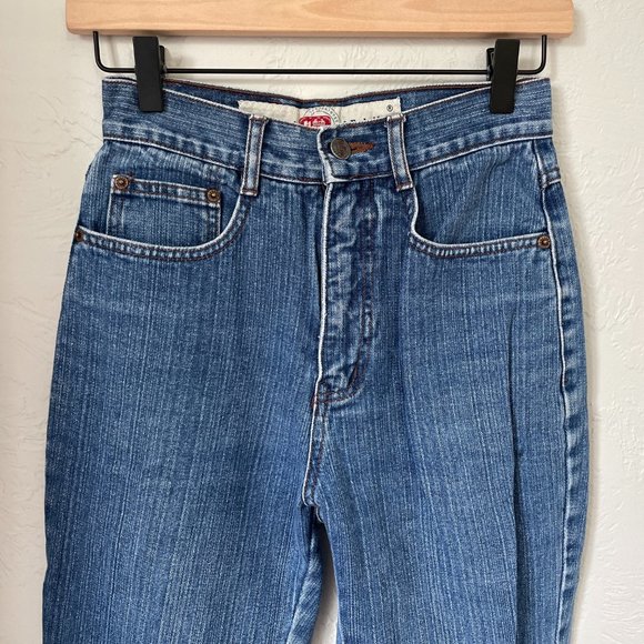 90s High Waist Tapered Denim Jeans - Picture 3 of 6